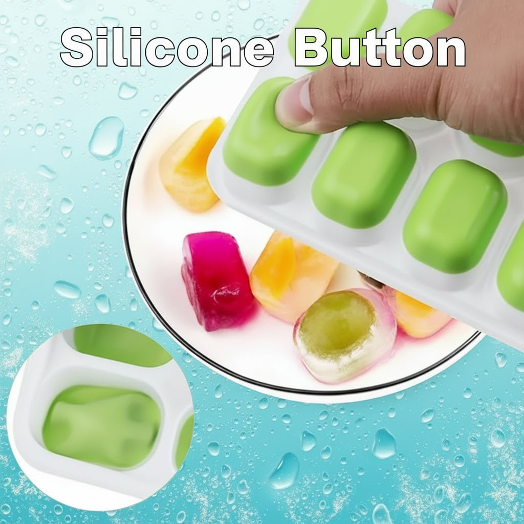 4er-Pack Eiswürfelform-Set in Zufallsfarben mit Tablett