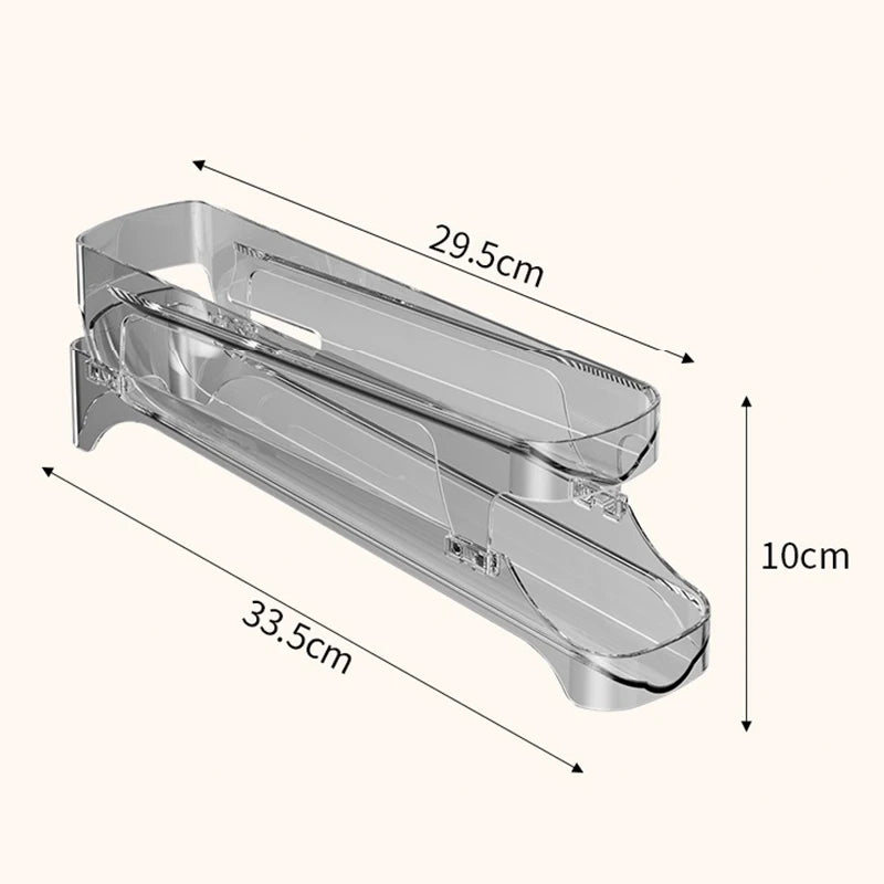 Eierhalter Kühlschrank Zweilagig – Automatischer Rollmechanismus, Eierbox Organizer