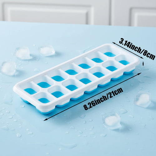 4er-Pack Eiswürfelform-Set in Zufallsfarben mit Tablett